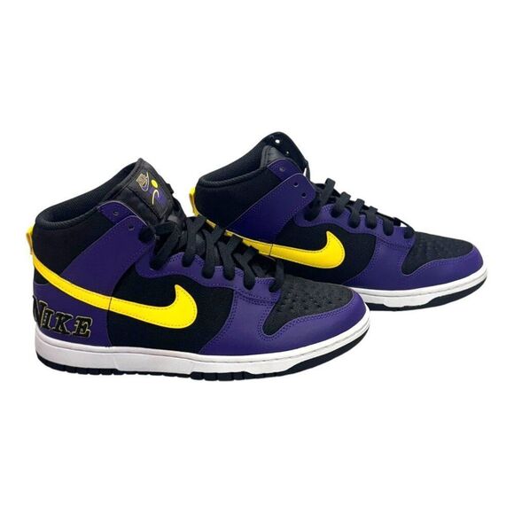 Nike Dunk High Premium EMB Lakers Court Purple DH0642-001 Lebron AD 9.5 - Picture 10 of 13